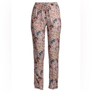 Zadig & Voltaire Parono Circus Skeleton Print Drawstring Waist pants pink